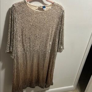 Old Navy Gold Sequin Mini Dress for Weddings